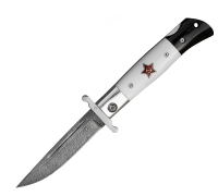 Складная Финка-мини из дамасской стали купить на сайте koval-knife.shop